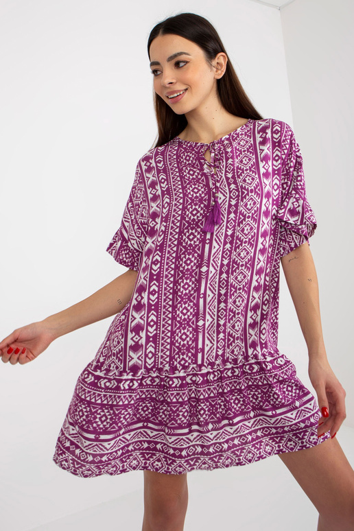 Violeta boho mini kleita ar flounces...
