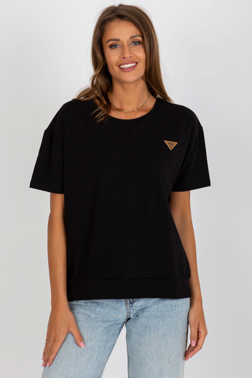 Melna sieviešu liela izmēra blūze ar...