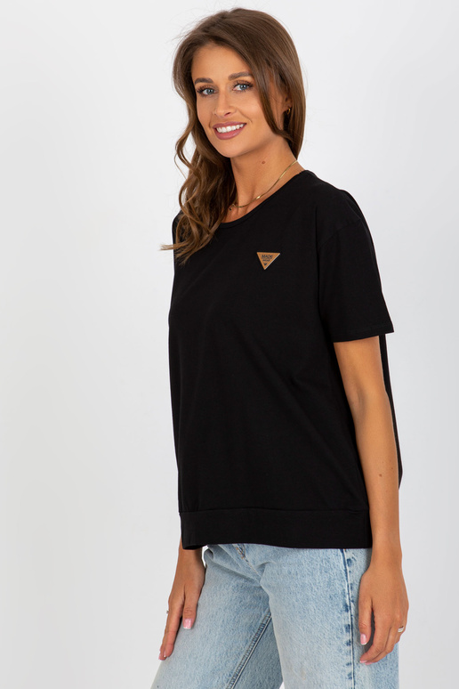 Melna sieviešu liela izmēra blūze ar...