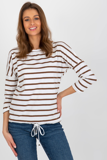 Ekrūnbrūna svītraina blūze...