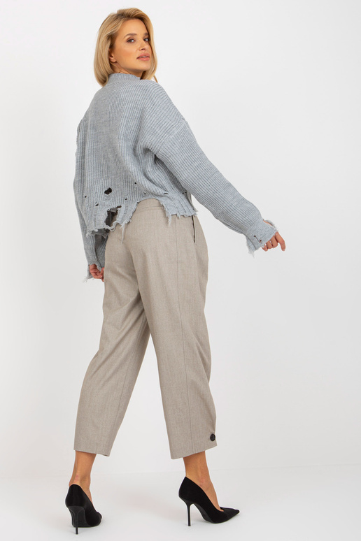 Pelēks asimetrisks džemperis ar vilnu...