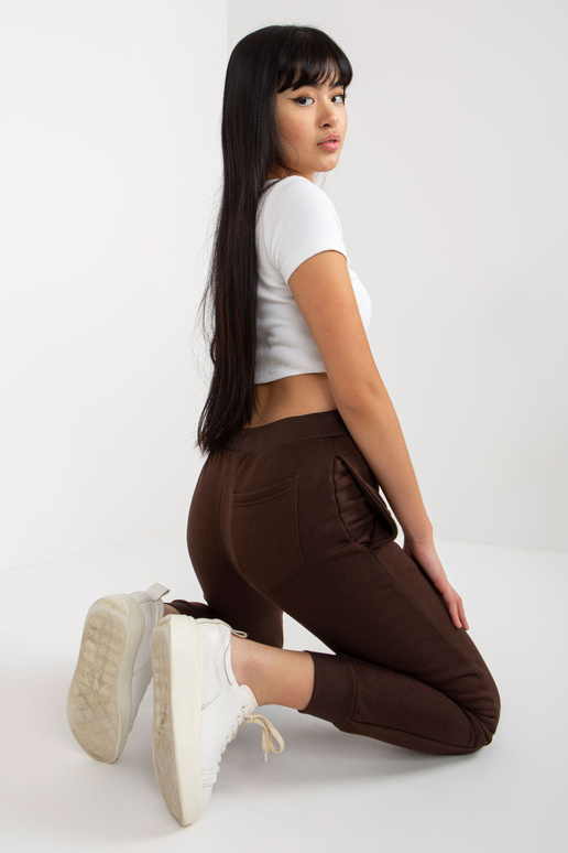 Brūnas siltas treniņbikses ar...