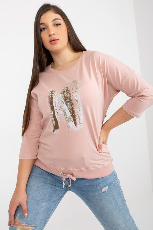 Netīri rozā liela izmēra blūze ar...