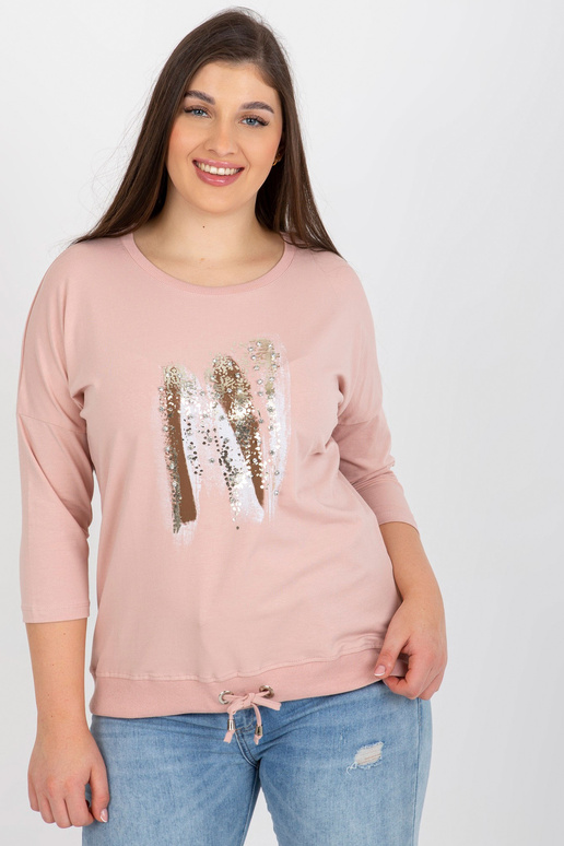 Netīri rozā liela izmēra blūze ar...