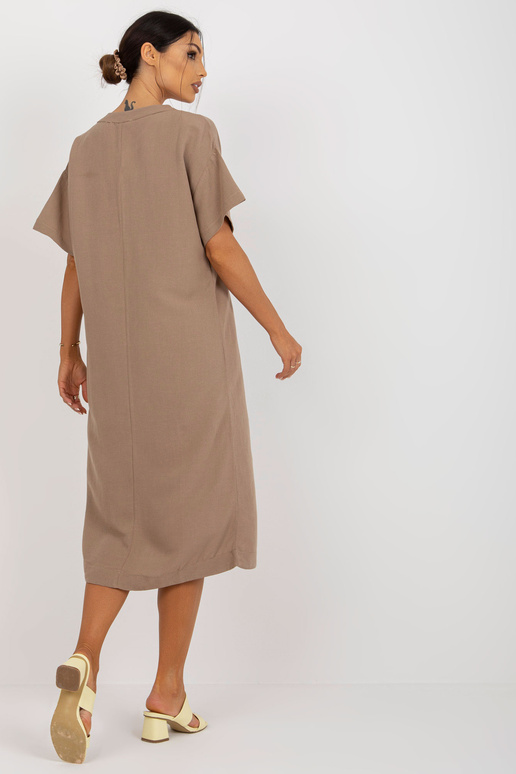 Tumši bēša kreklkleita ar īsām...