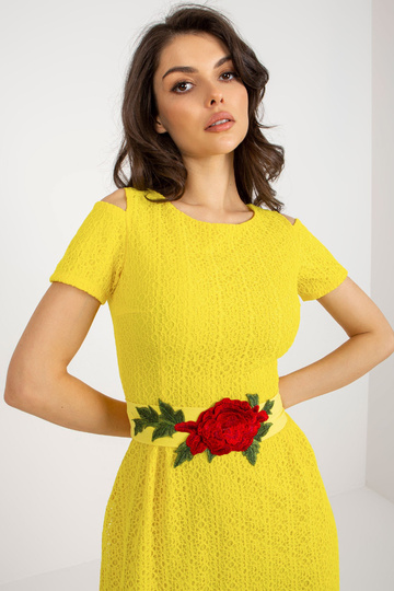 Yellow Off pleciem Maxi...