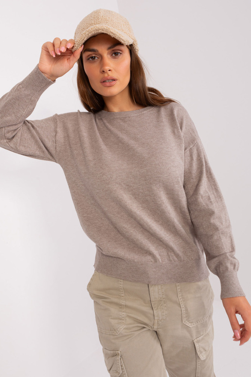 Džemperis-AT-SW-2325.95P-tumši bēšs