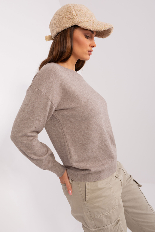 Džemperis-AT-SW-2325.95P-tumši bēšs