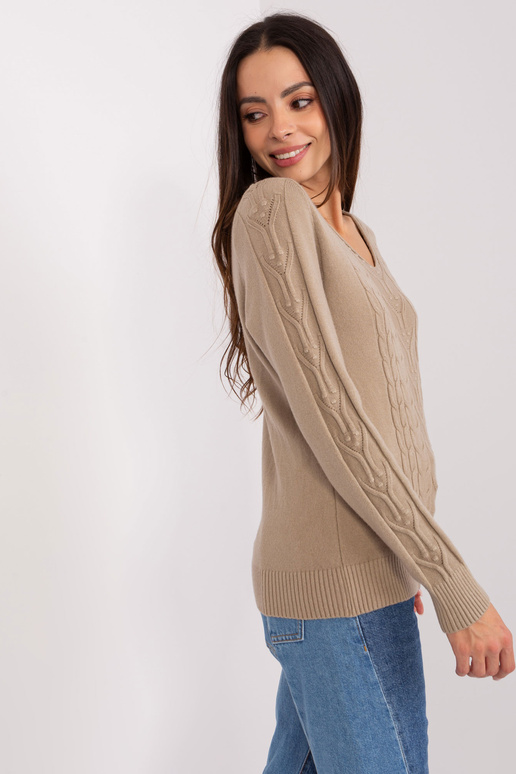 Džemperis-AT-SW-2329.98P-tumši bēšs