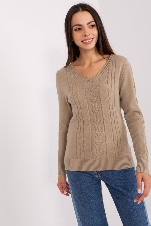 Džemperis-AT-SW-2329.98P-tumši bēšs