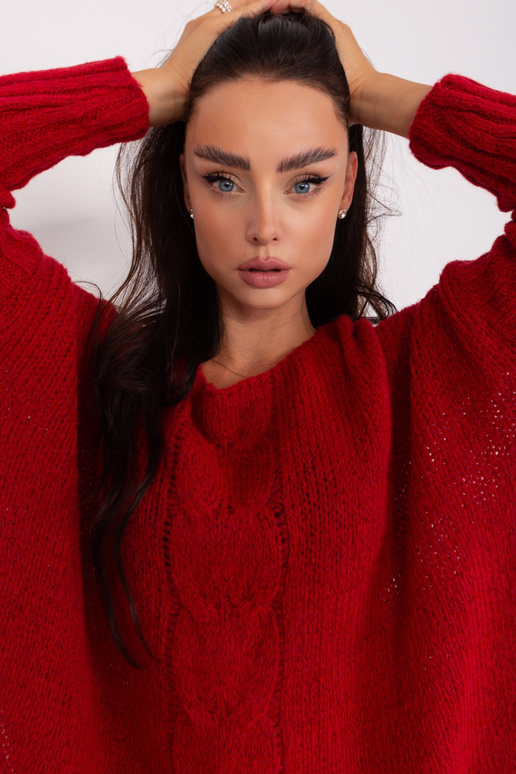 Džemperis-TW-SW-BI-559.45-tumši sarkans