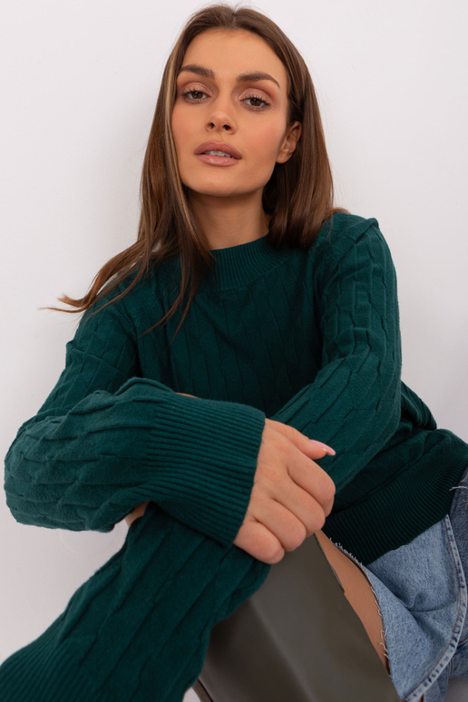 Džemperis-AT-SW-2326.37X-tumši zaļš