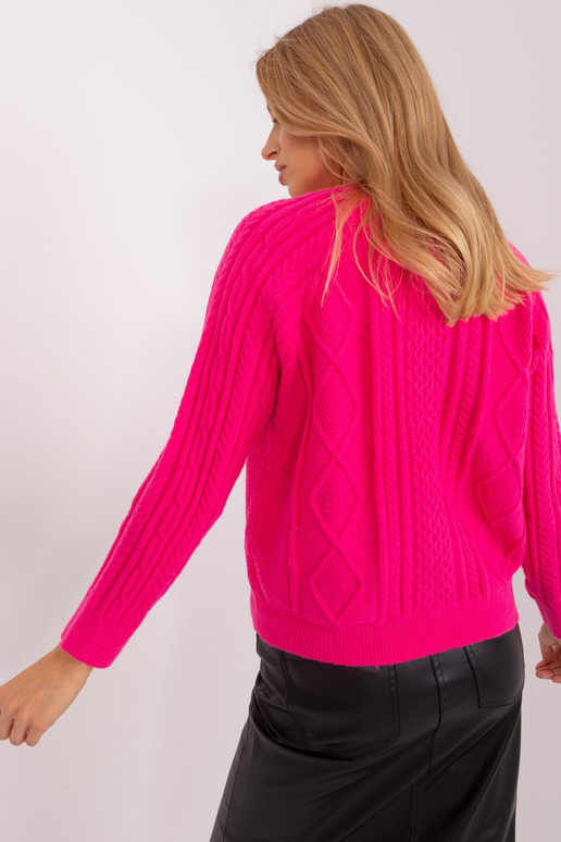 Džemperis-AT-SW-2346-2,99P-tumši rozā