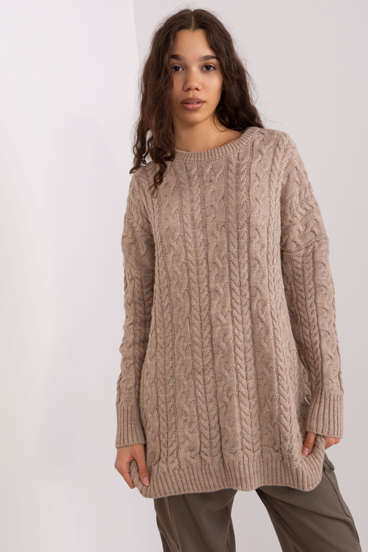 Džemperis-BA-SW-8010-1.37X-tumši bēšs