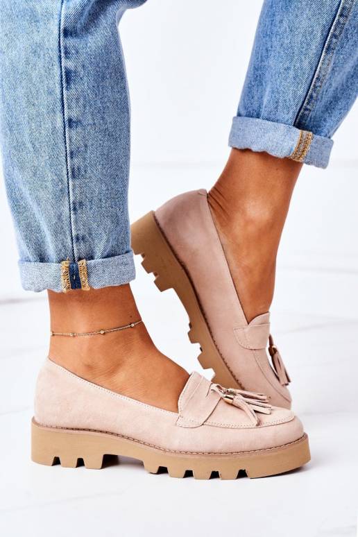 Zamšādas mokasīni Shoes Cappuccino