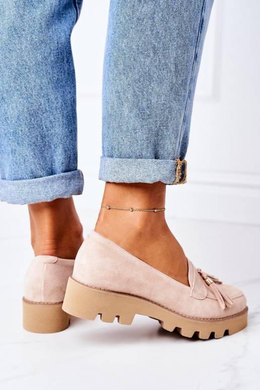 Zamšādas mokasīni Shoes Cappuccino