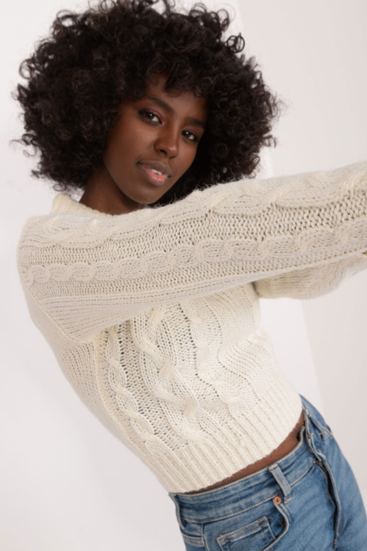 Džemperis-TW-SW-3001.05- balta krāsa