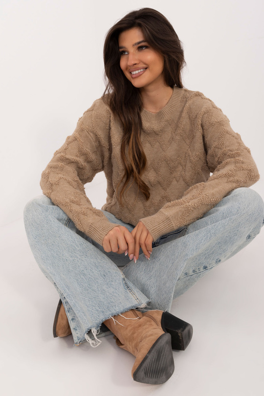 Džemperis-AT-SW-2361.61-tumši bēšs