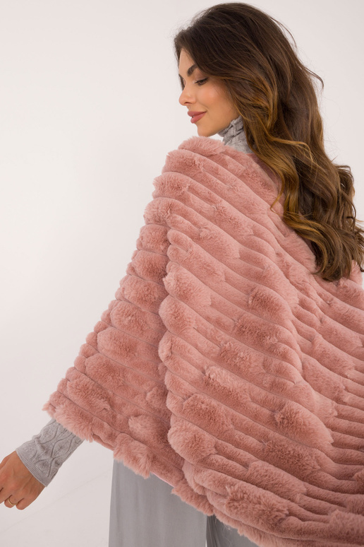 Pončo -AT-PN-2347.88-tumši rozā