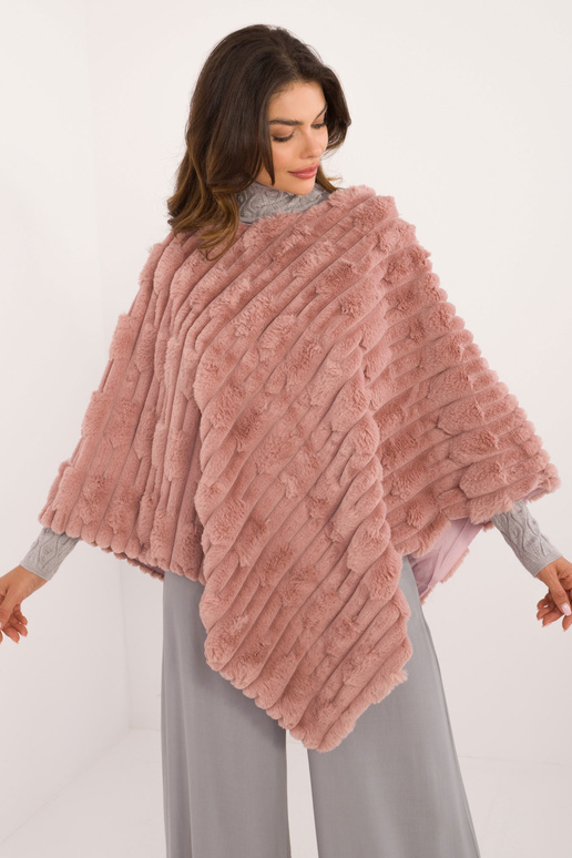 Pončo -AT-PN-2347.88-tumši rozā