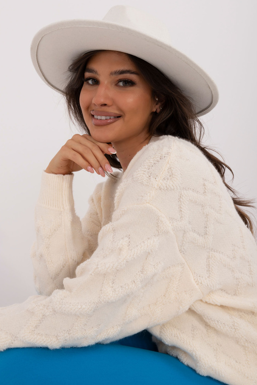 Džemperis-AT-SW-2361.61- balta krāsa