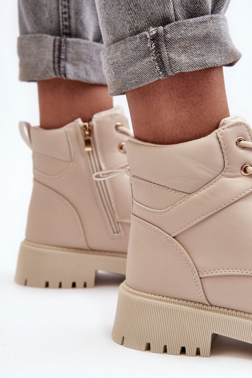  apavi ar rāvējslēdzējiem siltināti smilšu krāsas Gremiva