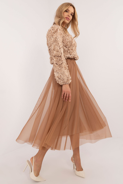 Svārki-DHJ-SD-19568.13X- Bēša krāsa