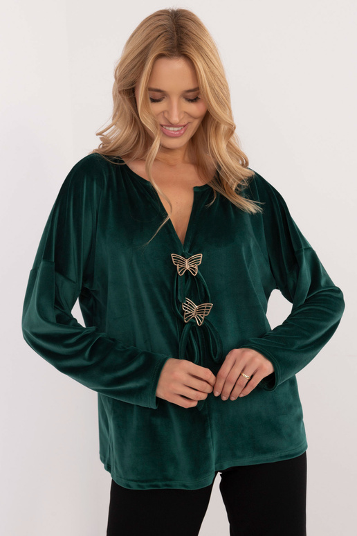 Blūze-DHJ-BZ-19916.03P-tumši zaļa