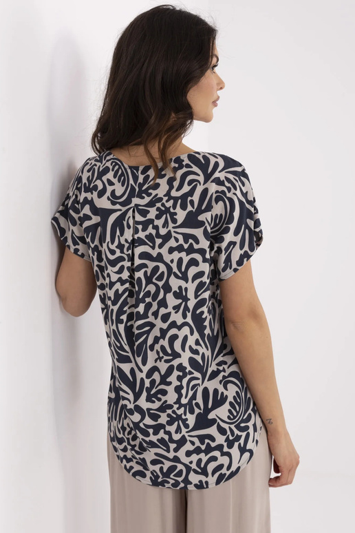 Blūze-D73771M11171B- tumši zila