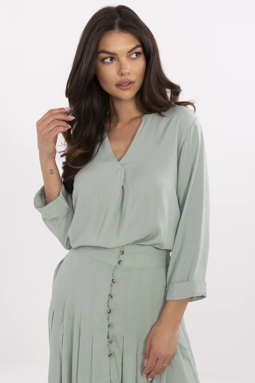 Blūze-D73761M11174B-pistāciju krāsā