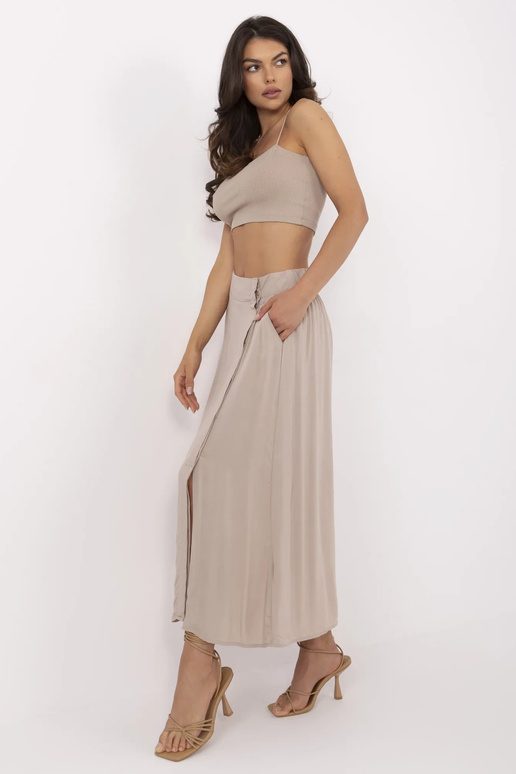 Svārki-D73761M50222A-tumši bēši