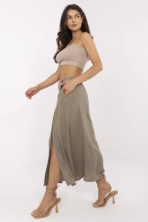 Svārki-D73761M50222A-haki krāsā