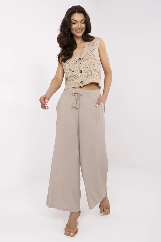 Bikses-D73761M62237B-tumši bēša