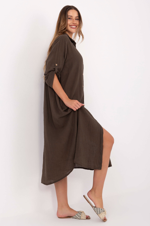 Tumši brūna kleita