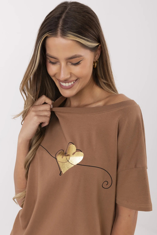 T-krekls-CLM-TS-1017.03-gaiši brūns