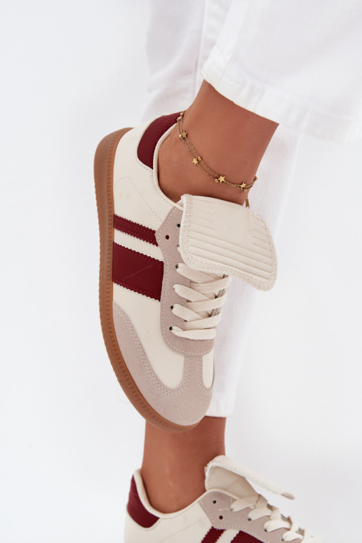   modeļa apavi  Z Wywiniętym Językiem bordo krāsas Ardira