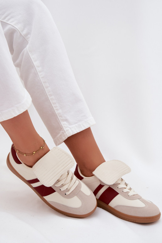   modeļa apavi  Z Wywiniętym Językiem bordo krāsas Ardira