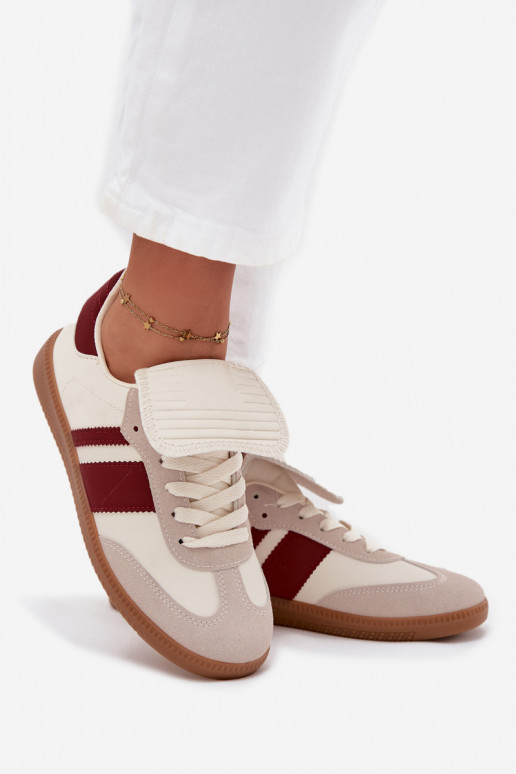   modeļa apavi  Z Wywiniętym Językiem bordo krāsas Ardira