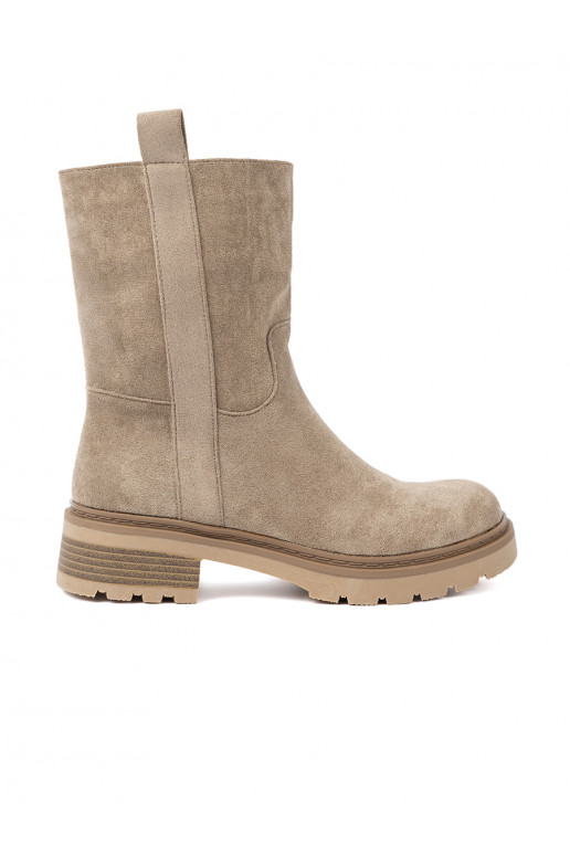 smilšu krāsas zābaki  z cholewką 