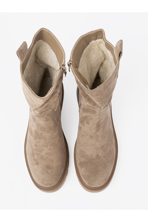 smilšu krāsas zābaki  z cholewką 