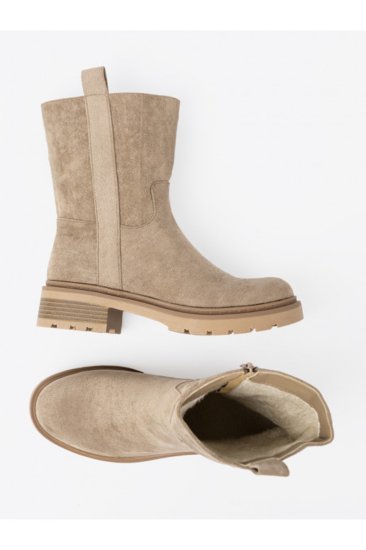 smilšu krāsas zābaki  z cholewką 