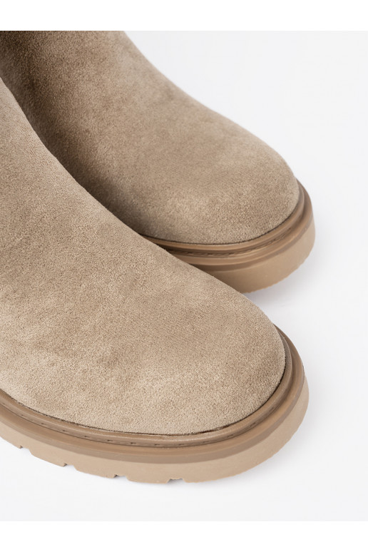 smilšu krāsas zābaki  z cholewką 