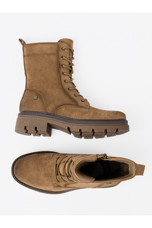  zamšādas kurpes odcieniu brązu