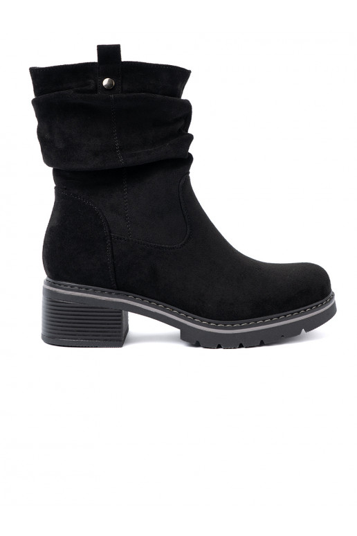 Sieviešu puszābaki Melnas krāsas z ozdobnym marszczeniem