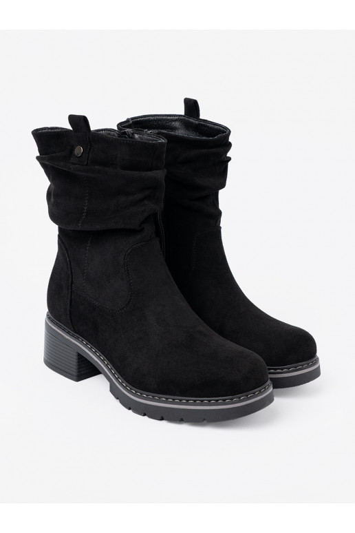 Sieviešu puszābaki Melnas krāsas z ozdobnym marszczeniem