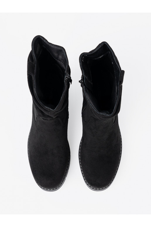 Sieviešu puszābaki Melnas krāsas z ozdobnym marszczeniem