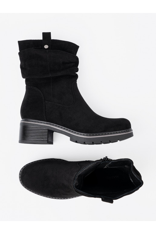 Sieviešu puszābaki Melnas krāsas z ozdobnym marszczeniem