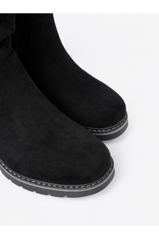 Sieviešu puszābaki Melnas krāsas z ozdobnym marszczeniem