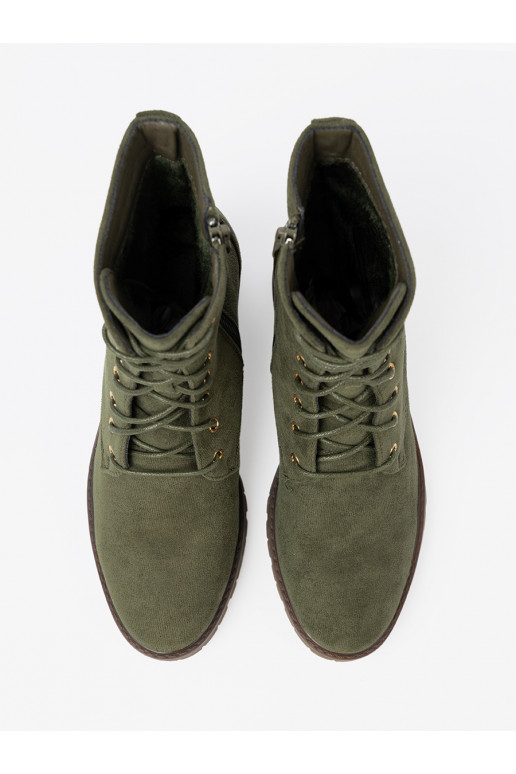 Zaļas krāsas sieviešu zābaki 