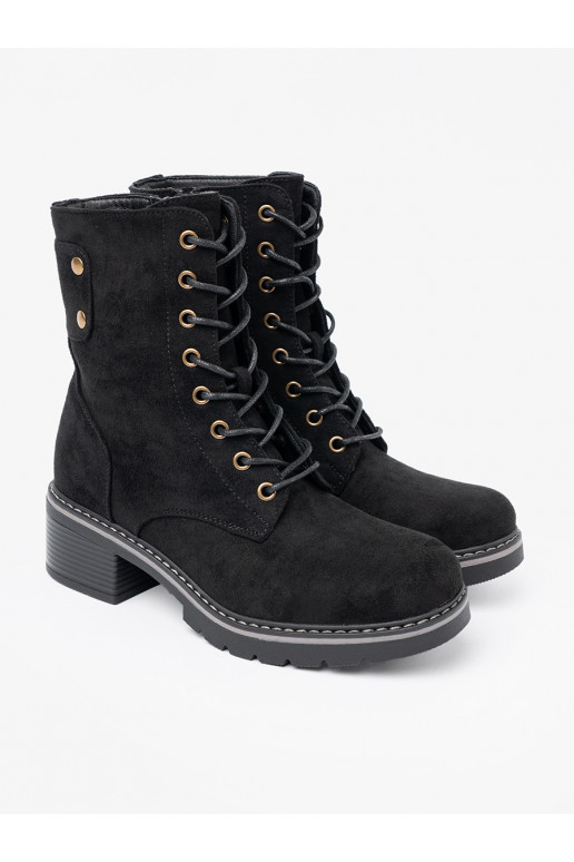 Melns  zābaki z grubą podeszwą